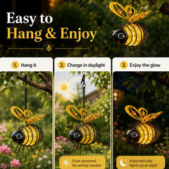 🎁Last Day Promotion 49% OFF🔥Solar-Powered Hanging Bee Light