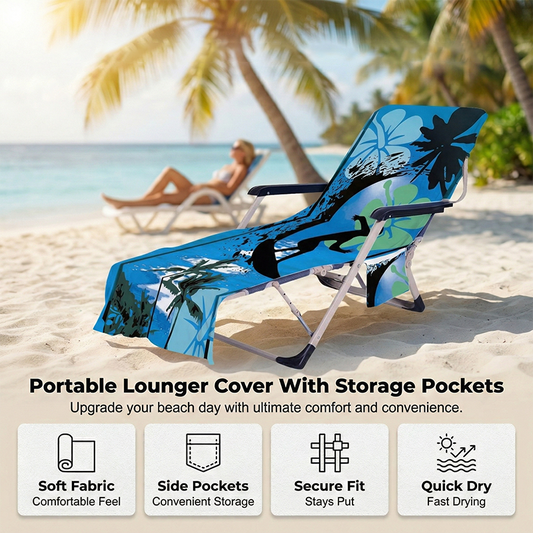 🌸LAST DAY SPECIAL PRICE!!🌸Portable Lounger Cover with Storage Pockets