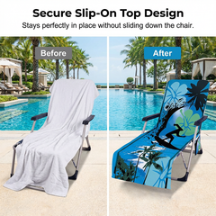 Portable Lounger Cover with Storage Pockets