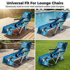 Portable Lounger Cover with Storage Pockets