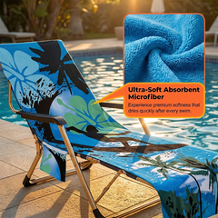 Portable Lounger Cover with Storage Pockets