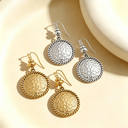 🌸LAST DAY SPECIAL PRICE!!🌸Vintage Hammered Metal Drop Earrings