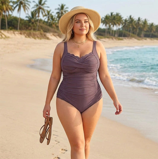 🎁Last Day Promotion 49% OFF🔥 Women's Classic Plus-Size One-Piece Swimsuit – Flattering & comfortable – Perfect for beach, pool or vacation – supportive and stylish 🌊💕✨