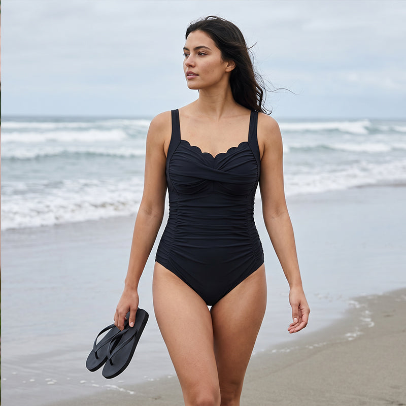 🎁Last Day Promotion 49% OFF🔥 Women's Classic Plus-Size One-Piece Swimsuit – Flattering & comfortable – Perfect for beach, pool or vacation – supportive and stylish 🌊💕✨