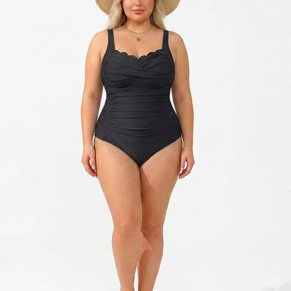 🎁Last Day Promotion 49% OFF🔥 Women's Classic Plus-Size One-Piece Swimsuit – Flattering & comfortable – Perfect for beach, pool or vacation – supportive and stylish 🌊💕✨