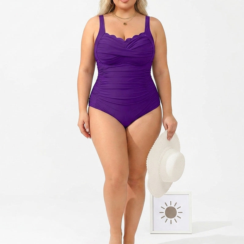 🎁Last Day Promotion 49% OFF🔥 Women's Classic Plus-Size One-Piece Swimsuit – Flattering & comfortable – Perfect for beach, pool or vacation – supportive and stylish 🌊💕✨