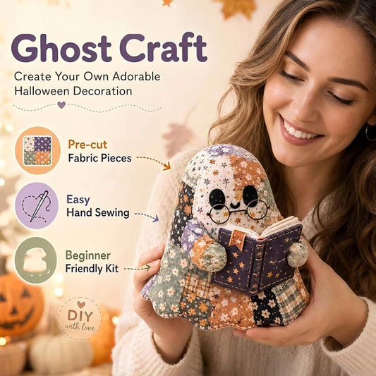 💥Last Day Special Sale 49% OFF👻Little Ghost's Cozy Halloween DIY Patchwork Kit