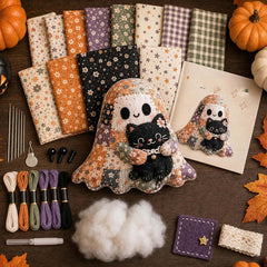 💥Last Day Special Sale 49% OFF👻Little Ghost's Cozy Halloween DIY Patchwork Kit