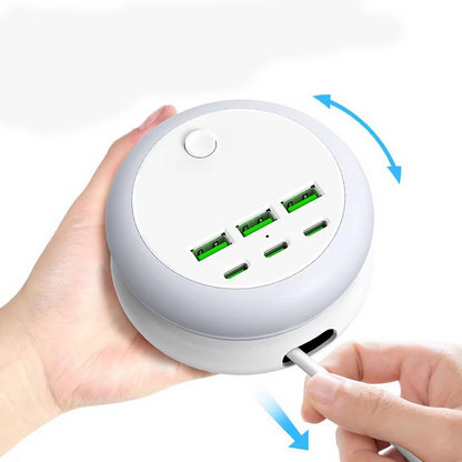 🔥Summer Hot Sales - Save 48% OFF🔋 Portable Power Strip with USB-C Charging & LED Lights ✨ – 6 USB Ports for Home 🏠, Office 💻 & Travel ✈️