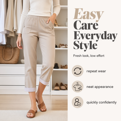 🌸LAST DAY SPECIAL PRICE!!🌸Women Casual Slim Fit Cropped Pants
