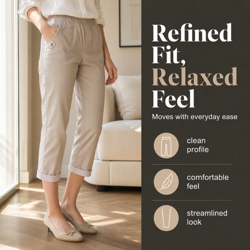 🌸LAST DAY SPECIAL PRICE!!🌸Women Casual Slim Fit Cropped Pants