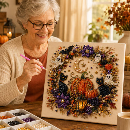 🎃Last Day Promotion 49% OFF👻Halloween Ghost Pearl Art DIY Kit