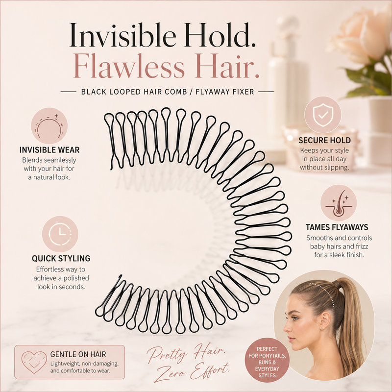 🌸LAST DAY SPECIAL PRICE!!🌸Flexible Invisible Grip Flyaway Hair Comb
