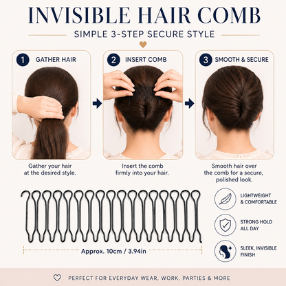 🌸LAST DAY SPECIAL PRICE!!🌸Flexible Invisible Grip Flyaway Hair Comb