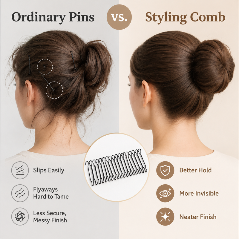 🌸LAST DAY SPECIAL PRICE!!🌸Flexible Invisible Grip Flyaway Hair Comb