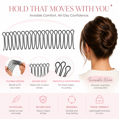 🌸LAST DAY SPECIAL PRICE!!🌸Flexible Invisible Grip Flyaway Hair Comb