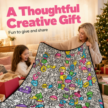 🌸LAST DAY SPECIAL PRICE!!🌸Family Bonding DIY Drawing Blanket