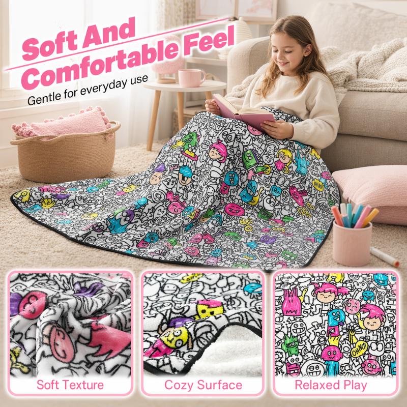 🌸LAST DAY SPECIAL PRICE!!🌸Family Bonding DIY Drawing Blanket