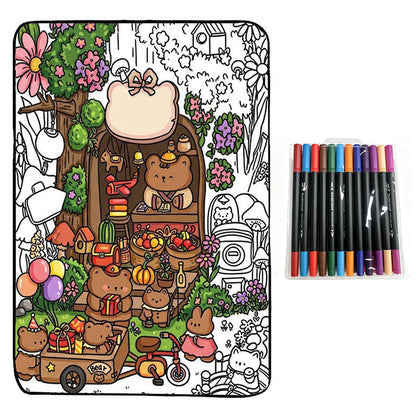 🌸LAST DAY SPECIAL PRICE!!🌸Family Bonding DIY Drawing Blanket