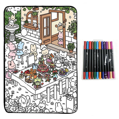 🌸LAST DAY SPECIAL PRICE!!🌸Family Bonding DIY Drawing Blanket