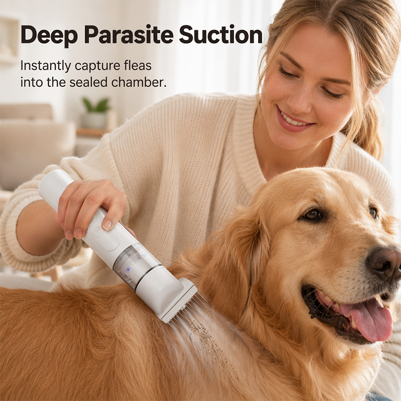 🐕LAST DAY SPECIAL PRICE!!🐱Electric Pet Grooming Comb🐏Keep your furry friends away from mites, fleas and tangled fur！