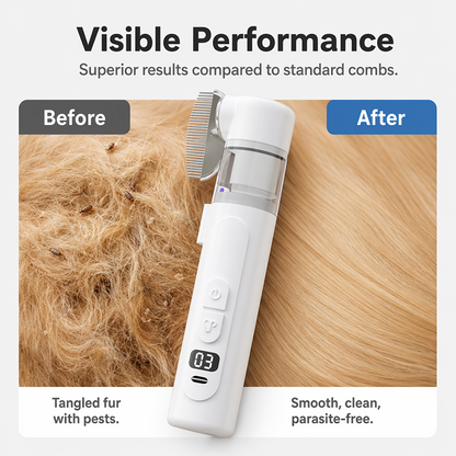 🐕LAST DAY SPECIAL PRICE!!🐱Electric Pet Grooming Comb🐏Keep your furry friends away from mites, fleas and tangled fur！