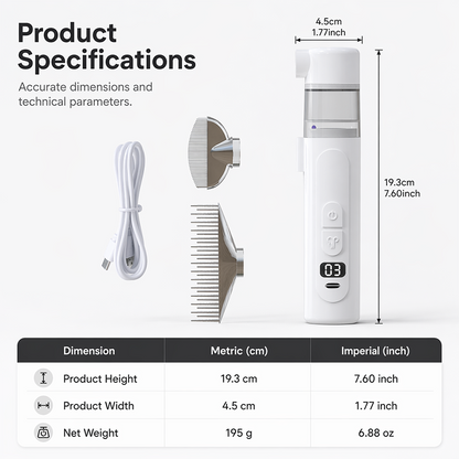 🐕LAST DAY SPECIAL PRICE!!🐱Electric Pet Grooming Comb🐏Keep your furry friends away from mites, fleas and tangled fur！