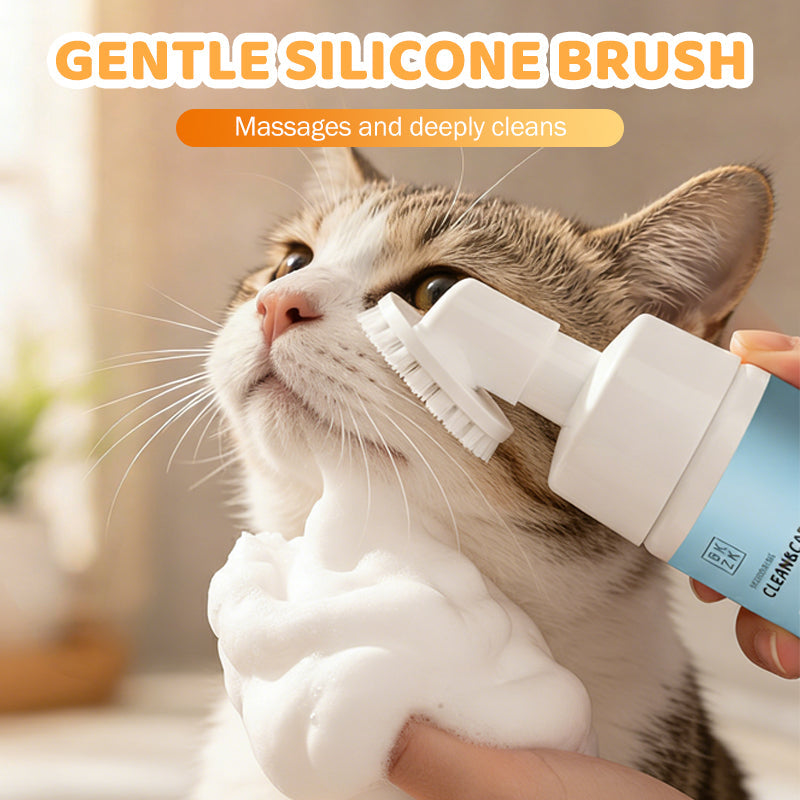 💥 BUY 2 GET 1 FREE +  50% OFF!🥳No-Rinse Pet Chin Cleaning Foam with Silicone Brush