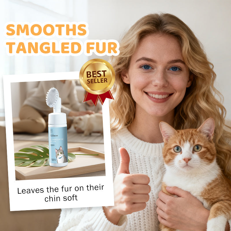 💥 BUY 2 GET 1 FREE +  50% OFF!🥳No-Rinse Pet Chin Cleaning Foam with Silicone Brush