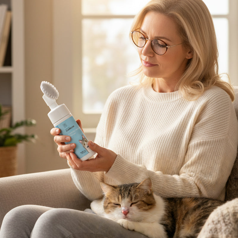 💥 BUY 2 GET 1 FREE +  50% OFF!🥳No-Rinse Pet Chin Cleaning Foam with Silicone Brush