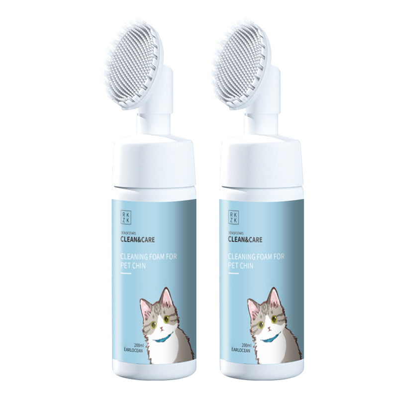 💥 BUY 2 GET 1 FREE +  50% OFF!🥳No-Rinse Pet Chin Cleaning Foam with Silicone Brush