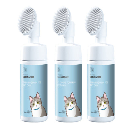 💥 BUY 2 GET 1 FREE +  50% OFF!🥳No-Rinse Pet Chin Cleaning Foam with Silicone Brush