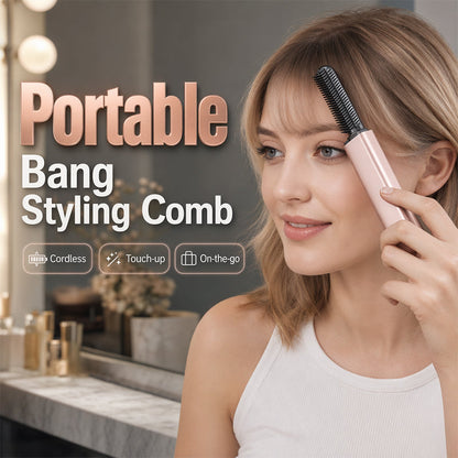 🔥LAST WEEK ONLY! Just £7.99!👩Shape hair in 3 seconds! Create gorgeous hairstyles anytime anywhere. 💁Portable Wireless Mini Bang Styling Comb