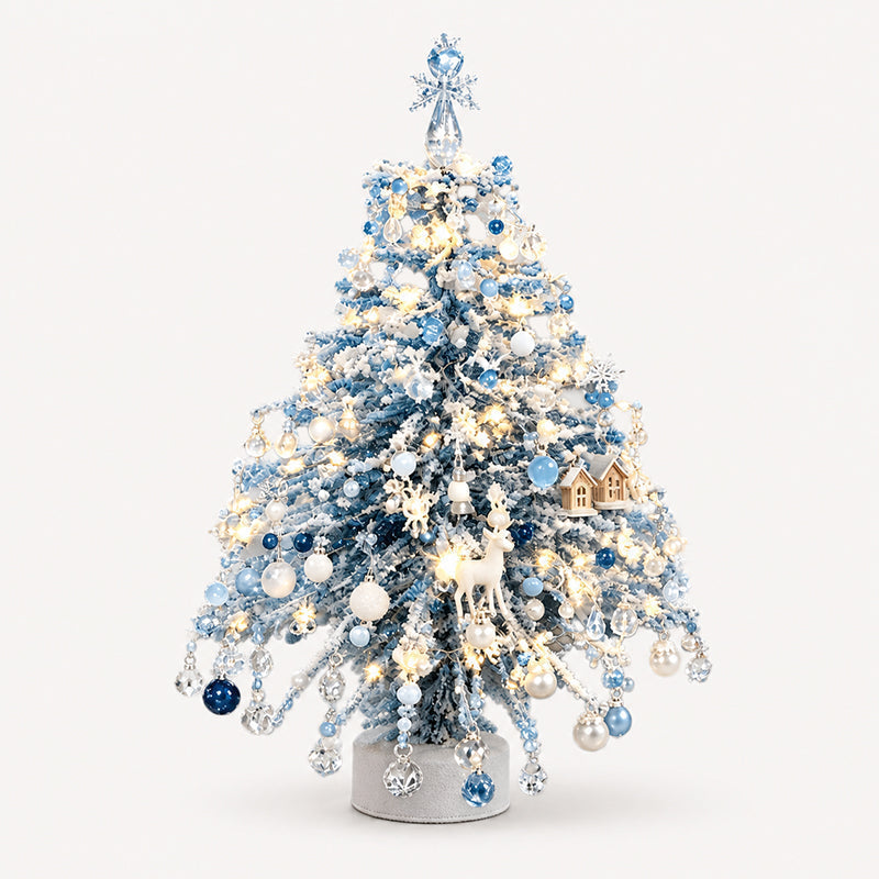 🎄 BUY 2 GET 1 FREE +  50% OFF!🥳 Elegant Beaded Mini Christmas Tree – Collector's Holiday Decor Set, Tabletop 🎄