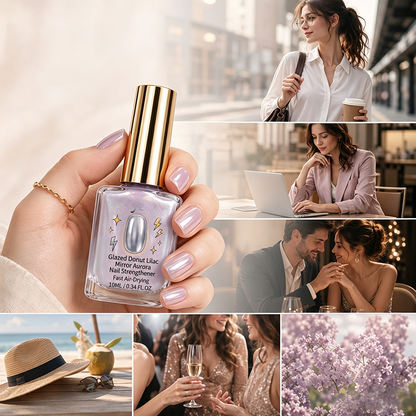 💅BUY 1 GET 1 FREE + 50% OFF !💥🖌️Lilac Glossy Mirror Nail Strengthener