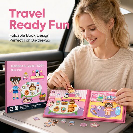 🎅Christmas HOT SALE💞50K+ SOLD!✨Kids Magnetic Quiet Book Folding Puzzle Scene Early Educational Toy for Boys Girls
