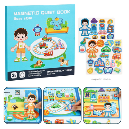 🎅Christmas HOT SALE💞50K+ SOLD!✨Kids Magnetic Quiet Book Folding Puzzle Scene Early Educational Toy for Boys Girls
