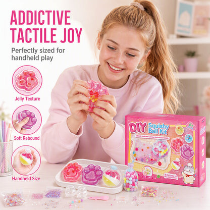 🎅Christmas HOT SALE💞50K+ SOLD!✨ DIY Fried Ice Squishy Toy Kit – Cat claw design, squishy fun & creative – Perfect for sensory play & stress relief for kids ✨