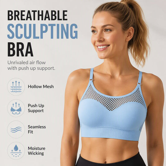 🌸LAST DAY SPECIAL PRICE!!🌸Women's Hollow Mesh Push Up Sports Bra