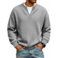👚LAST DAY SALE ONLY ￡12.99!!✨ Timeless Comfort | Men's Textured Waffle Layered-Look Long-Sleeve Tee