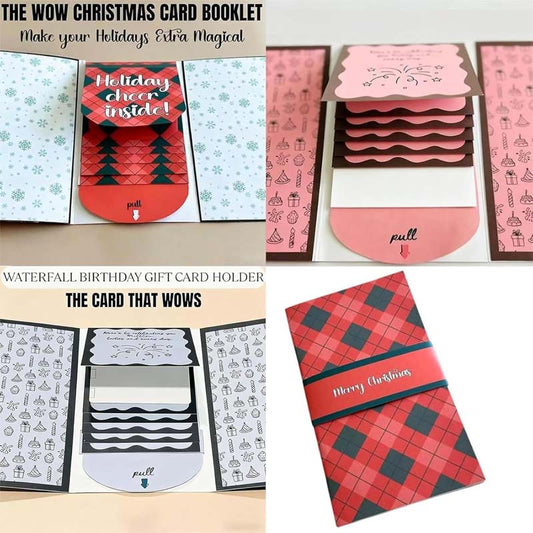 🎅Christmas HOT SALE💞50K+ SOLD!✨Creative Christmas Waterfall Gift Card Booklet