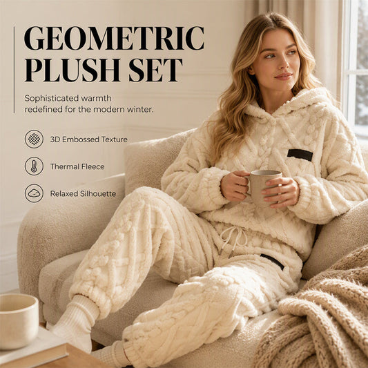 🌸LAST DAY SPECIAL PRICE!!🌸 Embossed Geometric Plush Set – Timeless Comfort & Effortless Style For Every Occasion