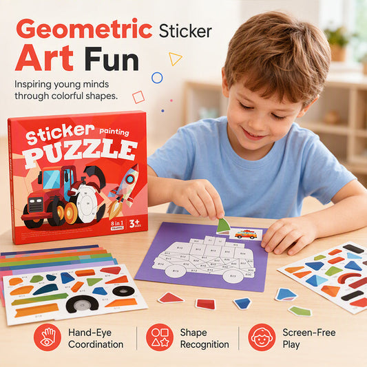 🎅Christmas HOT SALE💞50K+ SOLD!✨Kids Geometric Sticker Activity Book