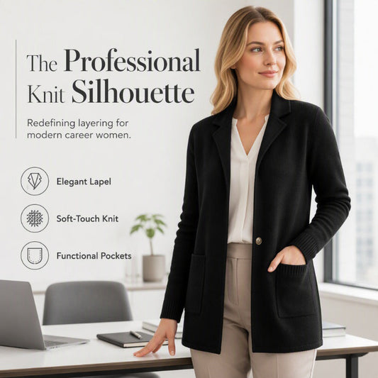🧥Women's Lapel Collar Knit Cardigan