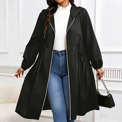 🧥Plus Size | Women's Mid-Length Hooded Everyday Jacket