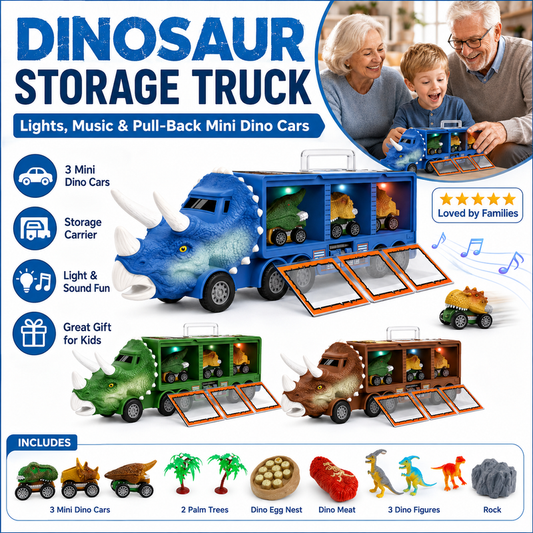 🎅Christmas HOT SALE🦖Interactive Dinosaur Transporter Toy Truck