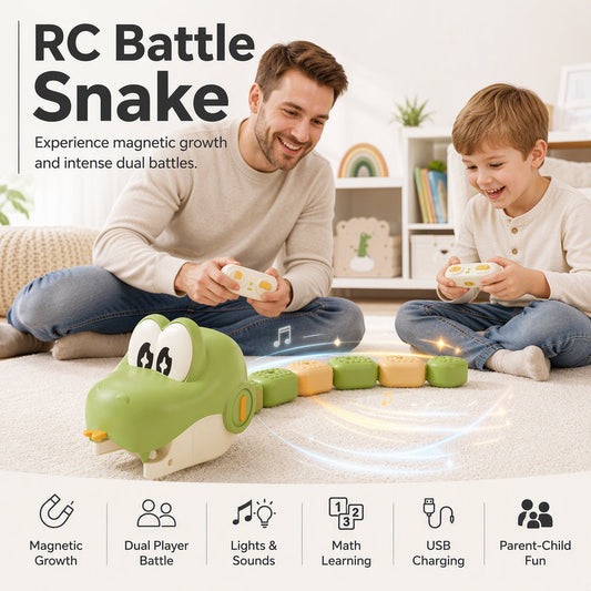 🎅Christmas HOT SALE💞50K+ SOLD!✨Remote Control Snake Toy with Magnetic Splicing Segments