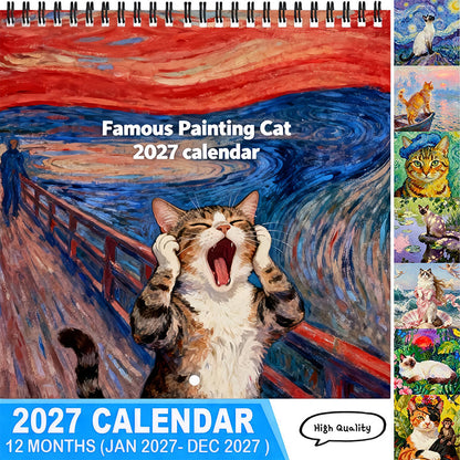 🎅Christmas HOT SALE🐱2027 Funny Cat Meme Calendar📅
