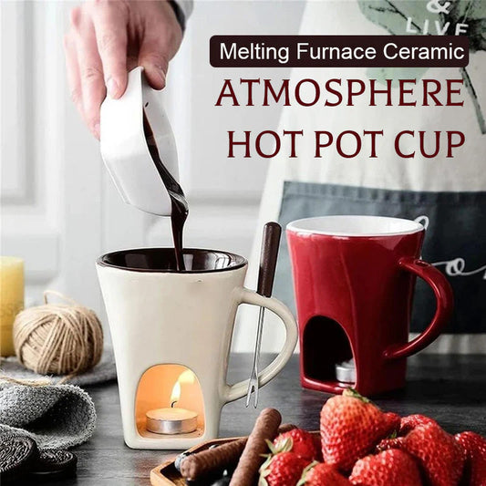 🎅Christmas HOT SALE 49% OFF🍫Ceramic Chocolate Fondue Mug