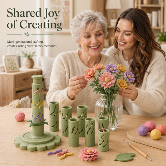 🌸DIY Clay Flower Shaping Tool and Modular Clay Bloom Maker for Handmade Crafts